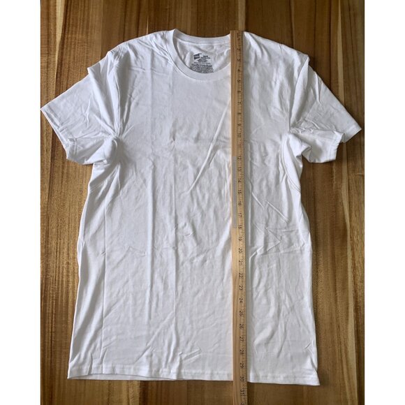 Hanes Mens Pack Of 2 White Cotton Crewneck T-Shirt Size Medium - Picture 9 of 11